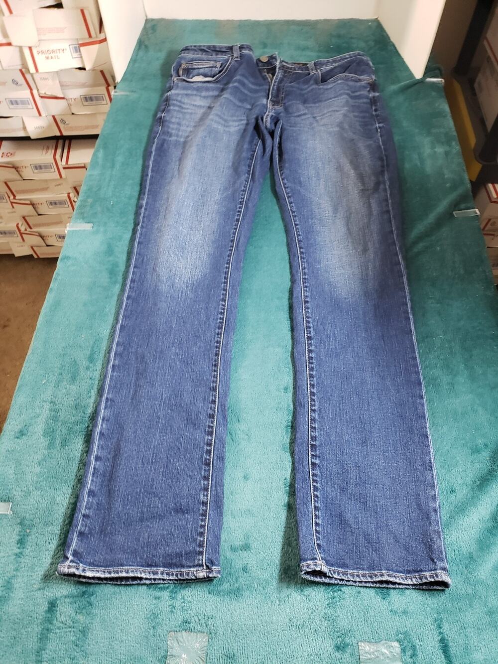 Outpost Makers Jeans Size 36x36 Mens Blue Pants Stretch Denim Original Straight